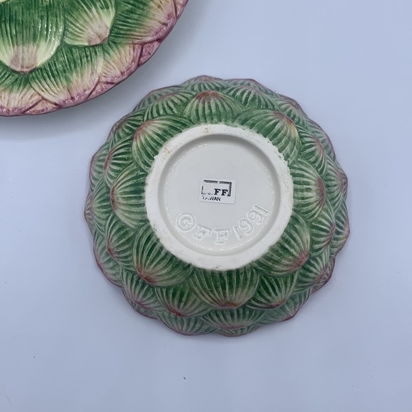 Vintage Fitz & Floyd Artichoke Plate & Bowl - Picture 5 of 8